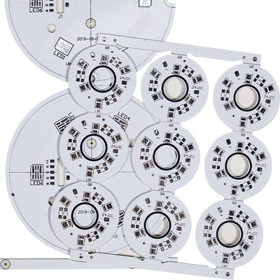 Maschera bianca singolo PCBs parteggiato di alluminio SMT della lega per saldatura per illuminazione del LED